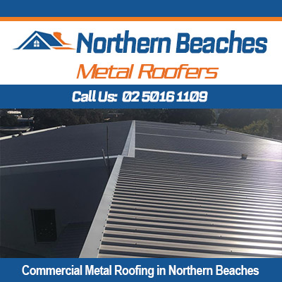 Metal roof on large commercial building in Northern Beaches