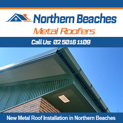 New metal roof installation with fascia and guttering in Northern Beaches
